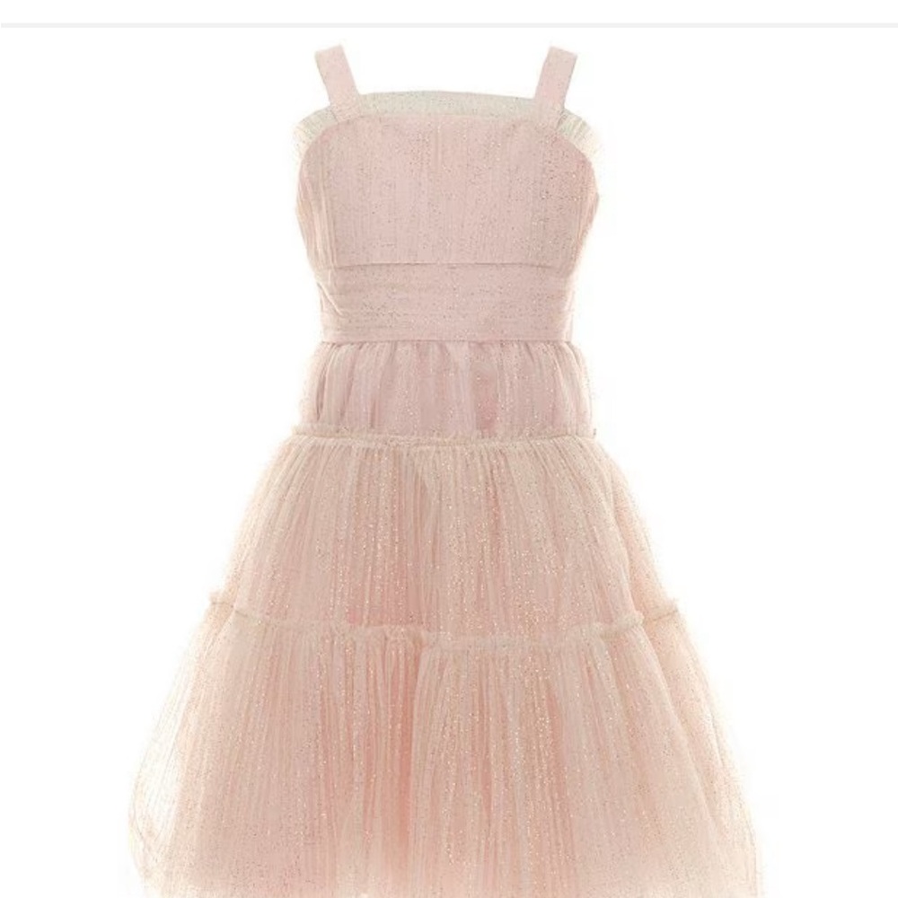 Rare Editions Rose Gold Sparkle Girl’s Dress